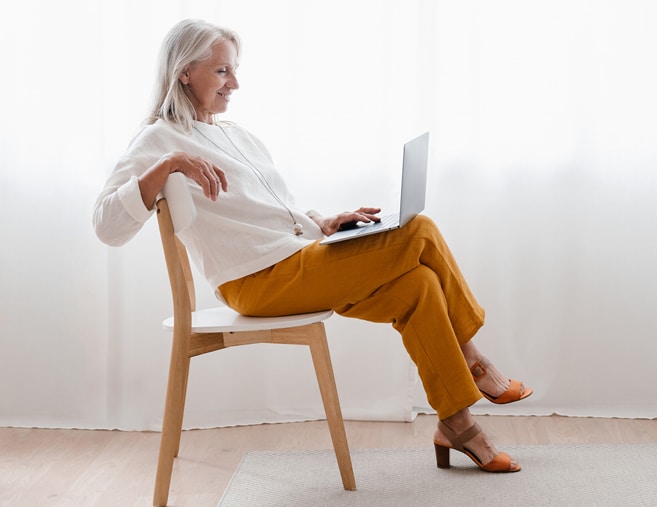 woman in chair